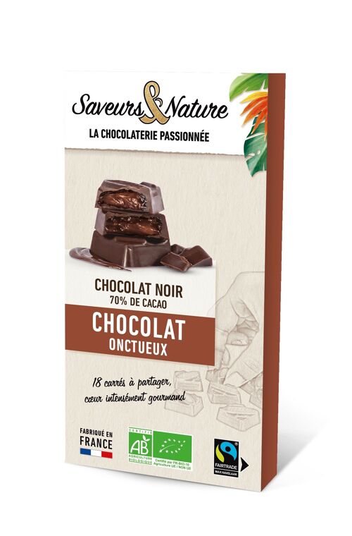 18 Carrés fourrés praliné enrobés de chocolat noir - 80g