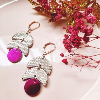 Boucles d'oreilles CALDER Fuchsia Clair 4