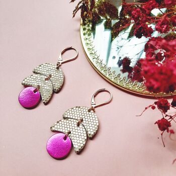 Boucles d'oreilles CALDER Fuchsia Clair 5