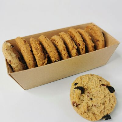 Organic Cranberries and Raisins Biscuits - Individual tray of 65g