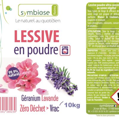 Lessive en Poudre Géranium Lavande 10kg