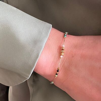 Small turquoise stone bracelet - Saleccia (BBA6)