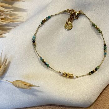 Bracelet petites pierres turquoises - Saleccia (BBA6) 2