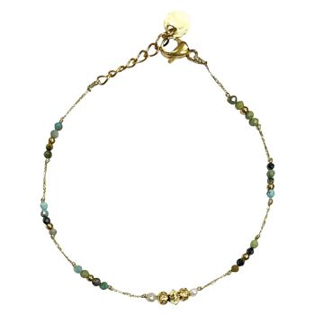 Bracelet petites pierres turquoises - Saleccia (BBA6) 3