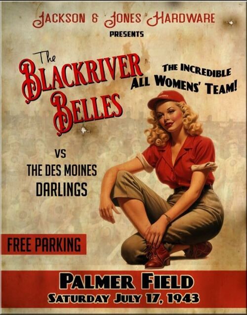 US Retro Schild The Blackriver Belles