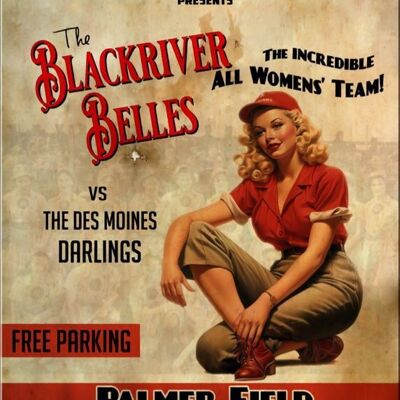 Cartel retro estadounidense The Blackriver Belles
