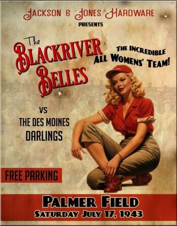 Enseigne rétro américaine The Blackriver Belles