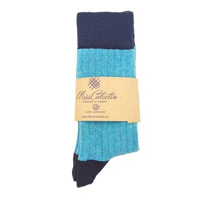 Calzini dal taglio basso in lana Miss Lake-Blu notte