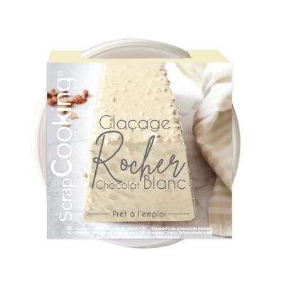 Vasetto di glassa rock al cioccolato bianco pronta all'uso 400g