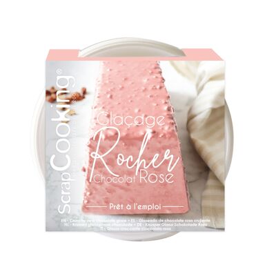 Pot ready-to-use rock icing pink chocolate 400g