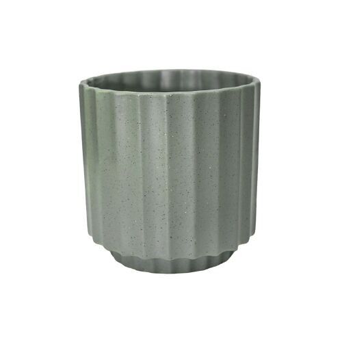 Ivyline Bourton Sage Ceramic Indoor Plant Pot H18 D18cm