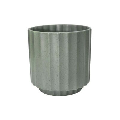 Vaso per piante da interno in ceramica Ivyline Bourton Sage H18 D18 cm