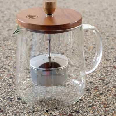 Tetera con Tapa de Madera e Infusor Extraíble 1L