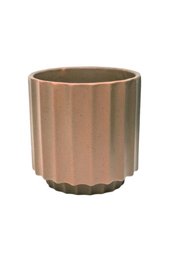 Pot de fleurs d'intérieur en céramique Ivyline Bourton Clay H18 D18cm 1