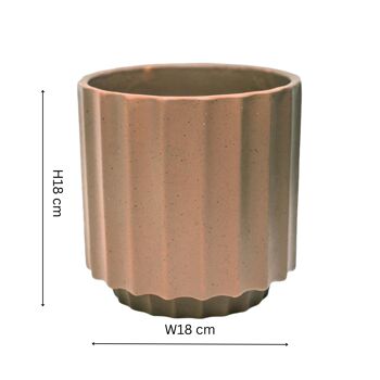 Pot de fleurs d'intérieur en céramique Ivyline Bourton Clay H18 D18cm 3