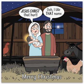Nommer la carte de Noël d'humour de Jésus 2