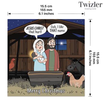 Nommer la carte de Noël d'humour de Jésus 3