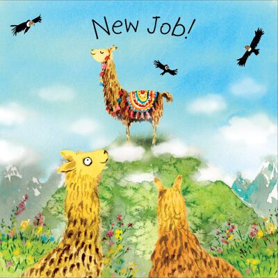 New Job Llama Card
