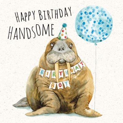 Funny Card Handsome Walrus