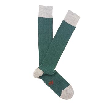 Chaussettes hautes en laine Miss Bottle-Gris clair 2