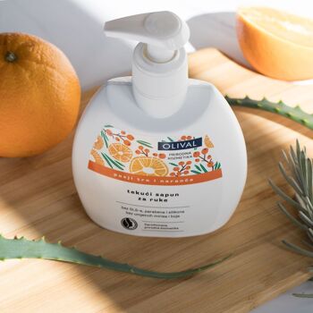 Savon liquide naturel pour les mains à l'argousier et à l'orange 2