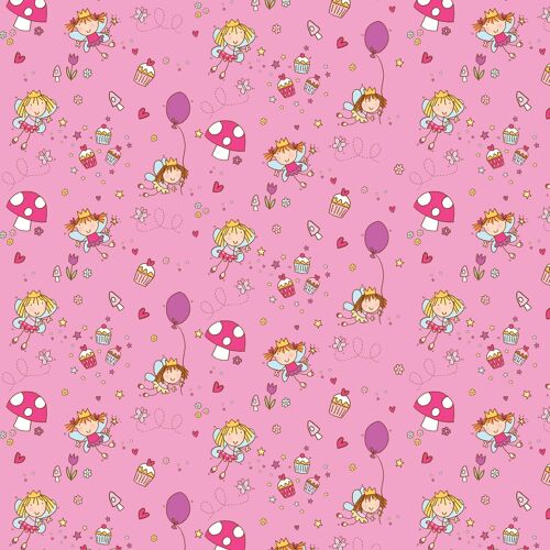 Fairies - Children's Gift Wrap - Packed 2 Sheets 2 Tags