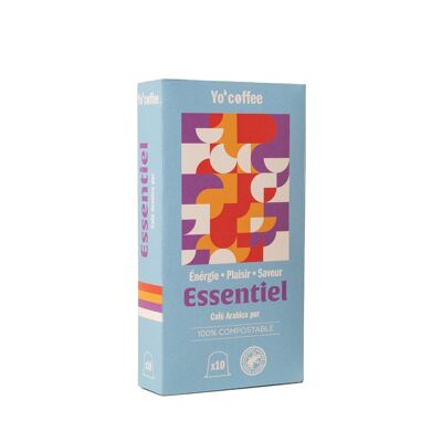 set of 10 Yo'Coffee Essentiel coffee capsules