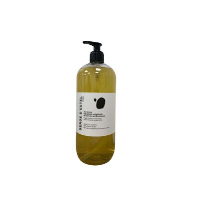Shampoo Alla Cheratina Vegetale Senza Solfati 99,5% Origine Naturale - Certificato Ecocert COSMOS NATURAL - Vegan - Ristruttura e Deterge Delicatamente 1 litro