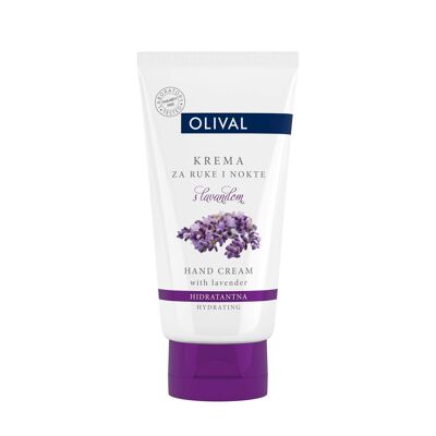 Moisturizing hand and nail cream with lavender