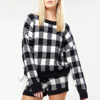 HOUSE OF HOLLAND JUMPER IN BLACK & WHITE CHECK