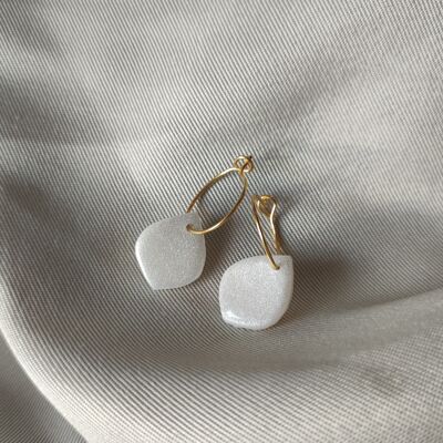 Drop-shaped hoop earrings - Sereine