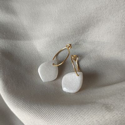 Boucles d'oreilles créoles forme gouttes - Sereine