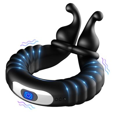 Vibrating cock ring with thumb design