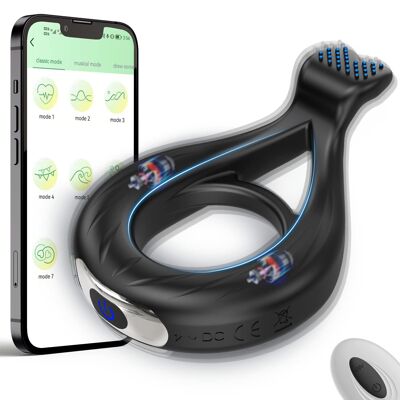 Remote controlled vibrating cock ring for more pleasure