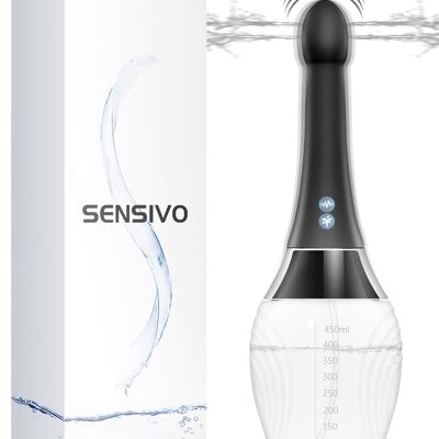 Limpiador de ducha anal con enema de silicona con spray fuerte - Regular