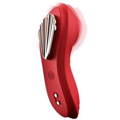 Wearable panty vibrator with strong magnetic clip - Red