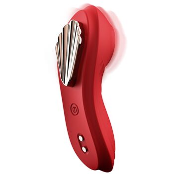 Vibromasseur culotte portable avec clip magnétique puissant - Rouge 1