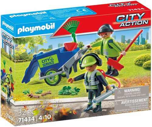 Playmobil 71434 - Agents Entretien De La Voierie Et Équipements