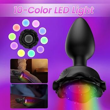 Plug anal vibrant LED avec 10 couleurs et réglages de vibration 4