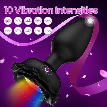 Plug anal vibrant LED avec 10 couleurs et réglages de vibration 6