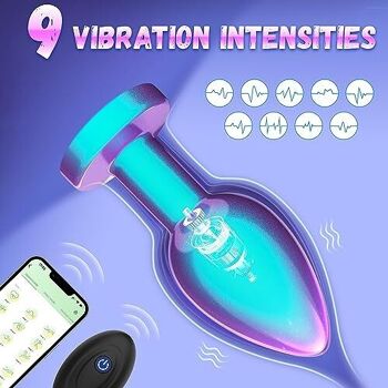 Plug anal vibrant avec un design aux couleurs vives 6