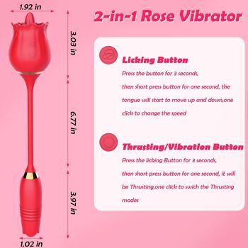 Vibration rose léchable du clitoris 7