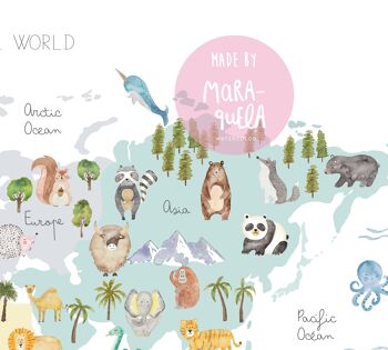 Image du monde pour enfants avec des animaux - Version FRANÇAISE 7