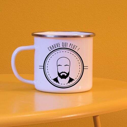 Mug Chauve qui Peut - Métal émaillé