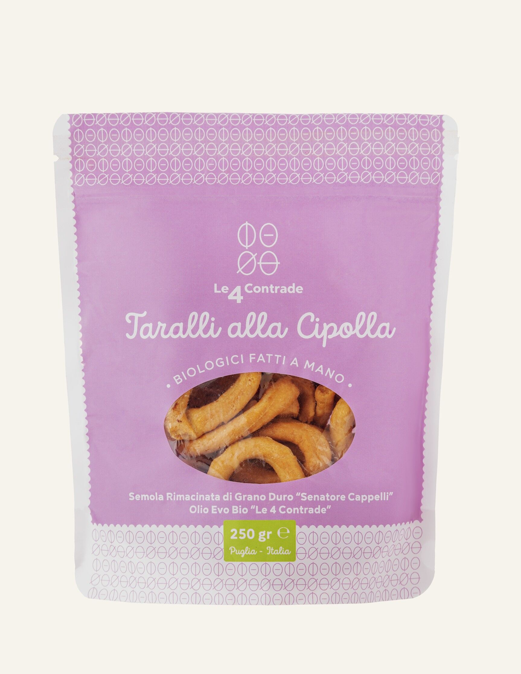 Organic Onion Taralli 250gr - NEW PACK