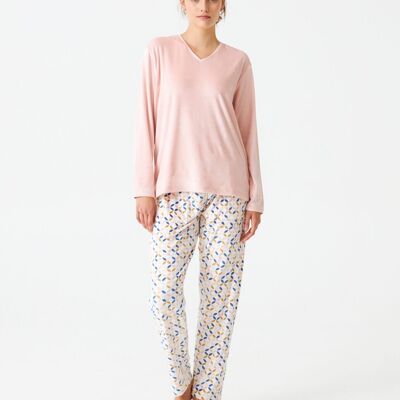 Pijama mujer terciopelo estampado J&J Brothers - JJB_DP0201