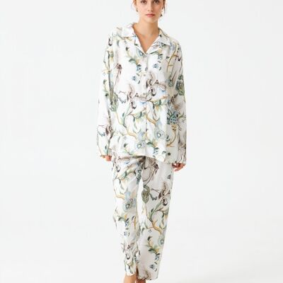 Damen-Pyjama aus Viskose-Stoff, bedruckt von J&J Brothers – JJB_DP0400