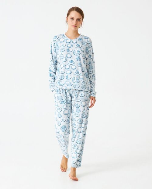 Pijama mujer terciopelo estampado J&J Brothers - JJB_DP0500