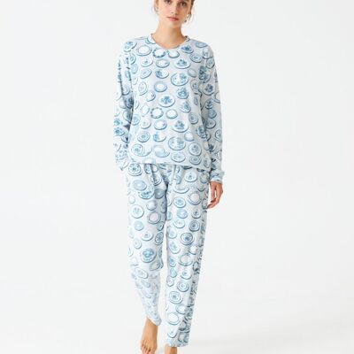 Pijama mujer terciopelo estampado J&J Brothers - JJB_DP0500