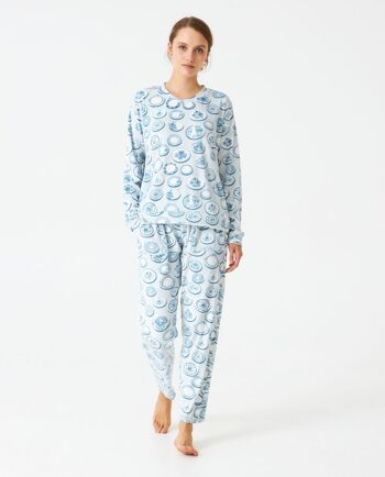 Pyjama femme terciopelo estampado J&J Brothers - JJB_DP0500 1